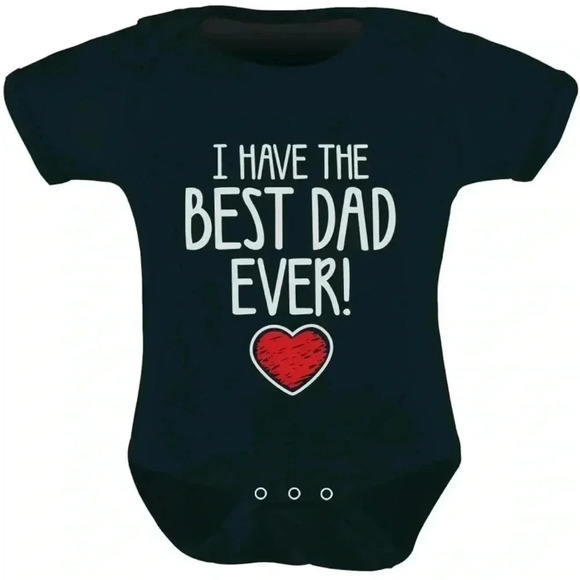 NWOT Best Dad Ever  Outfit Gifts for Dads Baby Fathers Day Infant Bodysuit - Picture 1 of 3